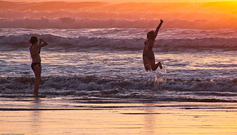 File:Jumping Girl at Sunset.jpg