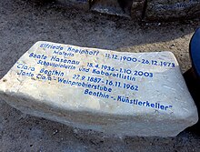 Erinnerungsstein im „Garten der Frauen“, Friedhof Ohlsdorf