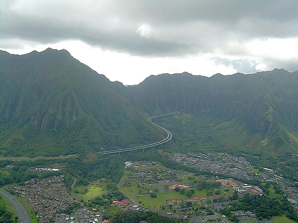 Aerial view of the tunnel's eastern entrance