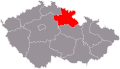 A Hradec Králové-i kerület fekvése Csehországon belül