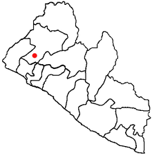 Bopolu na mapie administracyjnej Liberii