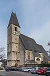 Catholic parish church hl.  Valentin with cemetery area, former cemetery portal