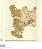 Gemarkung der Kernstadt Tauberbischofsheim, unterteilt nach West und Ost, um 1932