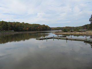 Lake Accotink Reservoir in North Springfield, Virginia USA