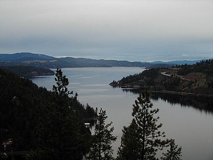 Lake Coeur d'Alene in North Idaho