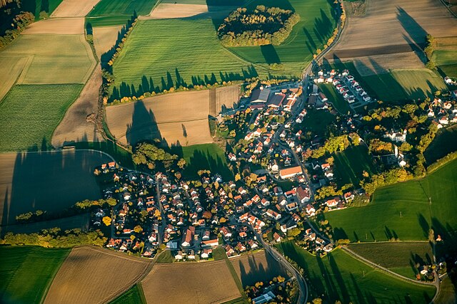 Luftbild, Blick von Westen