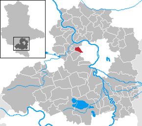 Poziția ortsteil Lieskau pe harta districtului Saalekreis