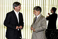 Brazil foreign office minister, Celso Amorim, receives bolivian vice-president Álvaro García Linera to discuss about the natural gas supply conditions for brazilian company Petrobras.