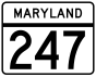 Maryland Route 247 işaretçisi