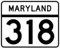 Maryland Route 318 işaretçisi