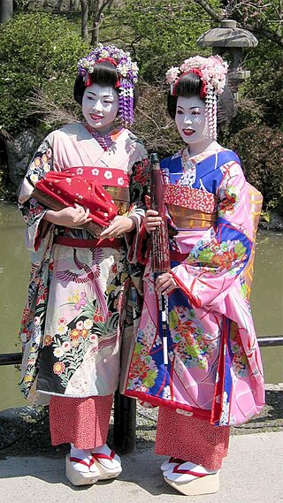 Women dressed as geisha, Kyoto, Japan