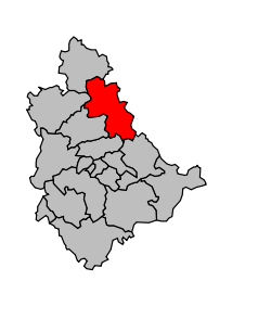 Kanton na mapě arrondissementu Le Puy-en-Velay