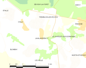 Poziția localității Laval-Morency