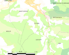 Mapa obce Eycheil
