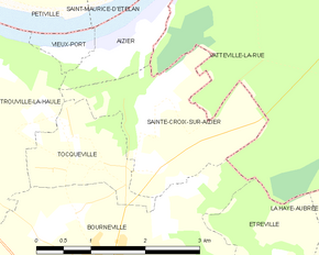 Poziția localității Sainte-Croix-sur-Aizier