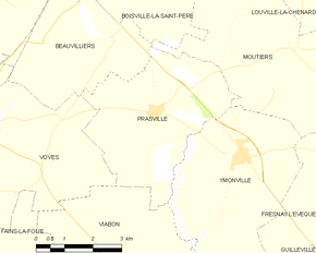 Poziția localității Prasville