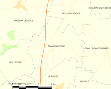 Carte de la commune de Trancrainville.