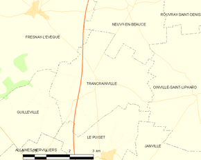 Poziția localității Trancrainville