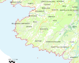 Mapa obce Sartène