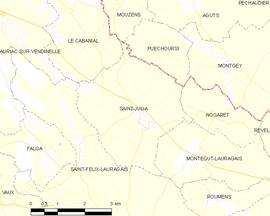 Mapa obce Saint-Julia