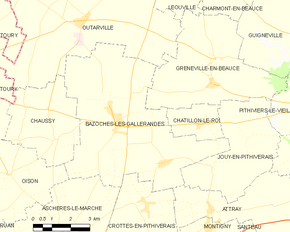 Poziția localității Bazoches-les-Gallerandes