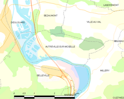 Kart over Autreville-sur-Moselle
