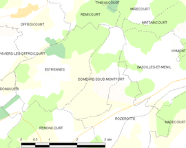 Mapa obce Domèvre-sous-Montfort