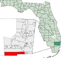 Map of Florida highlighting Miramar.svg