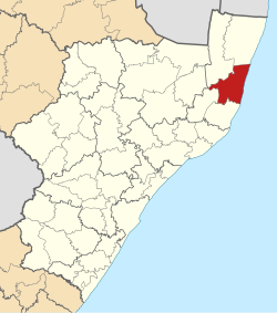 Beliggenhet i KwaZulu-Natal