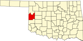 Localização do Condado de Roger Mills (Condado de Roger Mills)
