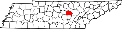 Map of Tennessee highlighting White County.svg