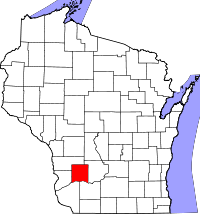 リッチランド郡の位置を示したウィスコンシン州の地図