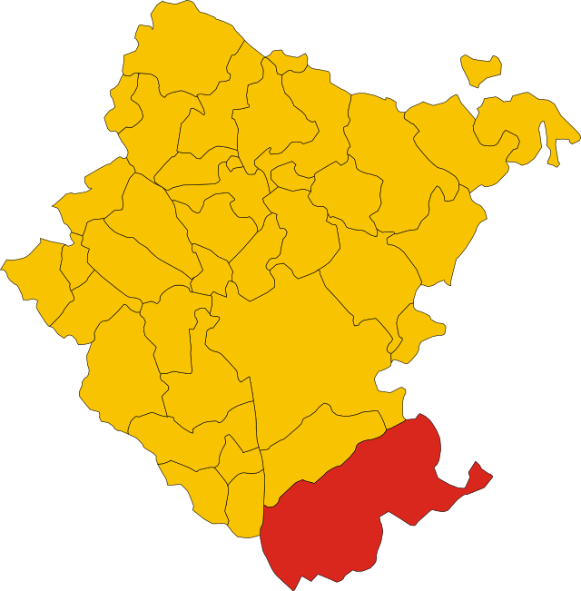 Localizarea Cortona în Provincia Arezzo
