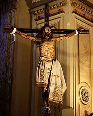 Crucifix of Cristo de Mayo, conserved in the church since 1612. Mayo2.jpg