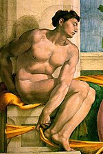 Thumbnail for File:Michelangelo, ignudo 10b.jpg