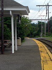 The station platform at Millington Millington NJ Station.JPG