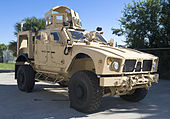 An early model M-ATV in September 2009, equipped with a manned turret Mine resistant ambush protected ATV.jpg