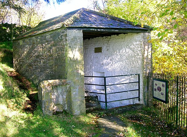 The old sulphurous well building.