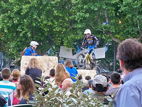 Motorcycle Trials regional championship in Carpentras (Vaucluse)