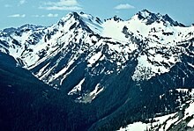 Anderson massif, West Peak to right, as seen from Sentinel Peak