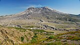 Mount St. Helens – Sommer 2007: Die Hochlagen werden erst langsam von Vegetation besiedelt.