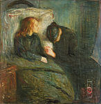 Det sjuka barnet (1896) på Göteborgs konstmuseum.