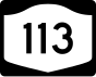 New York State Route 113 marker