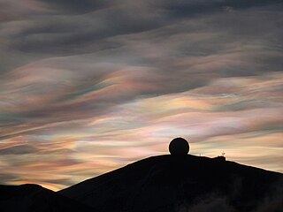 <span class="mw-page-title-main">Polar stratospheric cloud</span> Clouds occurring in the stratosphere in high-latitude regions