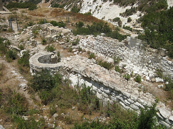 Ruins of the first church on the slopes of Mount Carmel