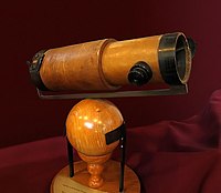 A replica of Newton's second reflecting telescope that he presented to the Royal Society in 1672