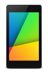Vorderseite des Nexus 7 mit Android 4.3