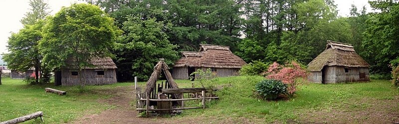 File:Nibutani Ainu Culture Museum in June 2009 showing thatched houses and storage huts.jpg