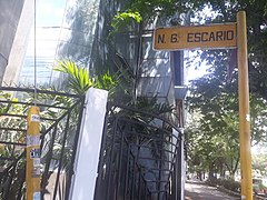 Un cartello stradale di Nicolas G. Escario, Cebu City, Filippine