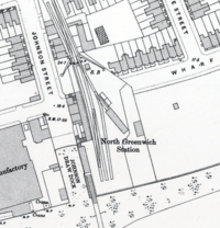 Map of North Greenwich station, 1890s North Greenwich Station OS map 1890s.png